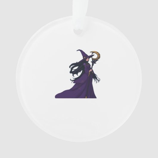 Whimsigothic Moon Witch Ornament (voorkant)