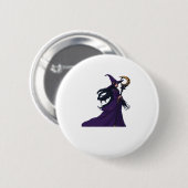 Whimsigothic Moon Witch Ronde Button 5,7 Cm (Voorkant /achterkant)