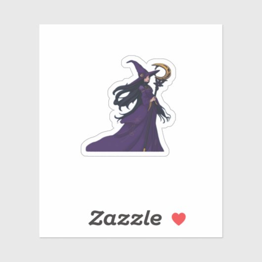 Whimsigothic Moon Witch Sticker (Vel)
