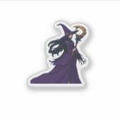 Whimsigothic Moon Witch Sticker (Voorkant)