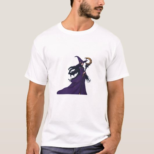 Whimsigothic Moon Witch T-shirt (Voorkant)