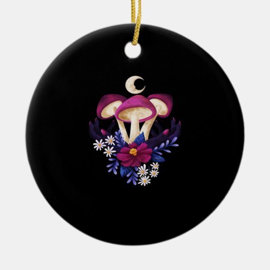 Whimsigothic Mushrooms Classic Keramisch Ornament (Voorkant)