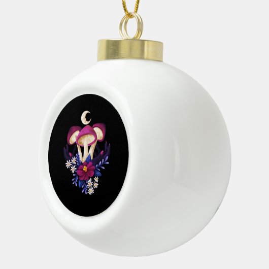 Whimsigothic Mushrooms Classic Keramische Bal Ornament (Rechts)
