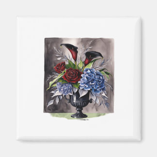 Whimsigotisch – Gotische bloemenvase esthetische k Magneet