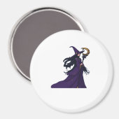 Whimsigotische Maanheks Magneet (Voorkant / Achterkant)