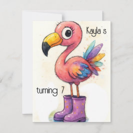 WHIMSIKE FLAMINGO DIGITALE DOWNLOAD UITNODIGING