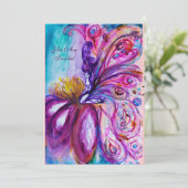 WHIMSIKE KUTE BLOEMENFEE IN ROZE, GOUDEN SPROKKELS KAART (Staand voorkant)