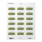 Whimsisch adreslabel voor de hele Sinterklaasbende Etiket (Full Sheet)