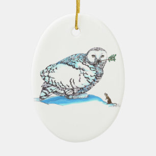 Whimsisch Alaska Kerstmis Wildlife Ovaal Ornament