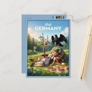 Whimsisch bezoek Duitsland Briefkaart
