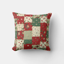 Whimsisch bloemendecor vintage kerst quiltpatroon kussen