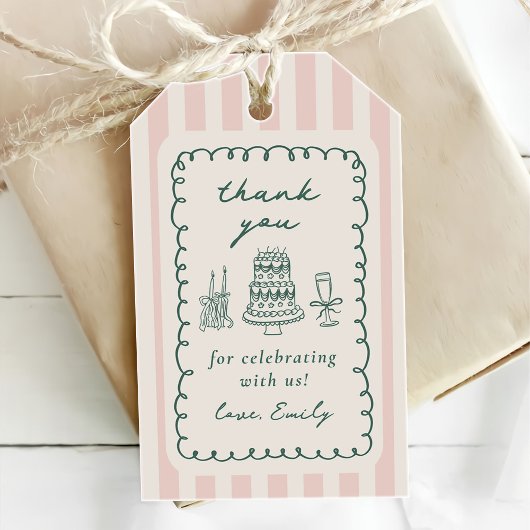 Whimsisch Funky Eigenzinnig 30e Verjaardagsfeest Cadeaulabel