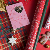 Whimsisch handgeschreven Kerstmis  Kaart