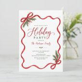 Whimsisch Handgeschreven Script Kerstfeest Kaart (Staand voorkant)
