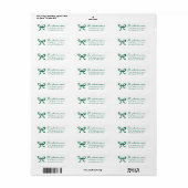 Whimsisch handgetekend groen retouradreslabel etiket (Full Sheet)