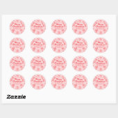 Whimsisch handgetekend kerstfeest ronde sticker (Vel)
