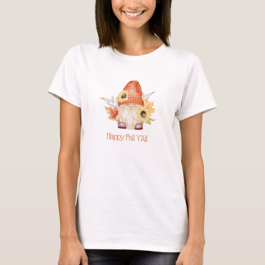 Whimsisch Happy Herfst YAll T-shirt (Voorkant)