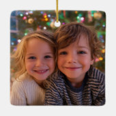 Whimsisch Hart Beste Moeder Ooit Kerst Foto Keramisch Ornament (Achterkant)