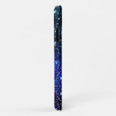 Whimsisch iriserend blauw Glitter monogram Case-Mate iPhone Case (Achterkant/rechts)