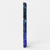 Whimsisch iriserend blauw Glitter monogram Case-Mate iPhone Case (Achterkant/links)