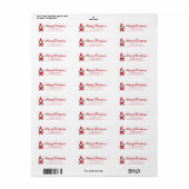 Whimsisch Kabouter Rood Truck Retouradres Label (Full Sheet)