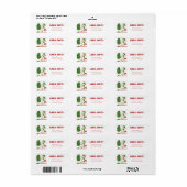 Whimsisch Kerst Elf Zeemeermin Retouradres Etiket (Full Sheet)