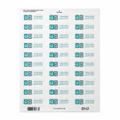 Whimsisch kerstgrid met leuke aangepaste retouradr etiket (Full Sheet)