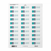 Whimsisch Kerstmis Raster Lief Aanpasbaar Retourad Etiket (Full Sheet)