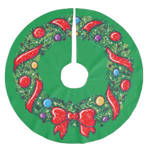Whimsisch Kerstvakantie Rif Rode Festiviteit Kerstboom Rok