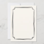 Whimsisch met de hand getekend apart repetitie din kaart (Achterkant)