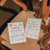 Whimsisch met de hand getekend Friendsmas kerstfee Kaart