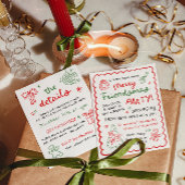 Whimsisch met de hand getekend Friendsmas kerstfee Kaart