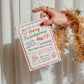Whimsisch met de hand getekend Friendsmas kerstfee Kaart