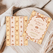 Whimsisch met de hand getekende Friendsgiving Potl Kaart