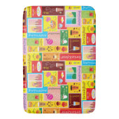 Whimsisch ontbijtpatroon badmat (Voorkant Verticaal)