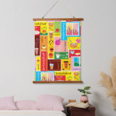 Whimsisch ontbijtpatroon hangend wandkleed (Slaapkamer)