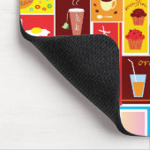 Whimsisch ontbijtpatroon muismat (Hoek)