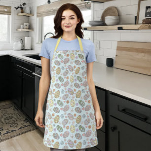 Whimsisch Pastel Zachte Paaseieren Bloempatroon Schort