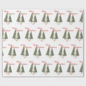 Whimsisch prettig kerst kabouter  cadeaupapier (Vlak)