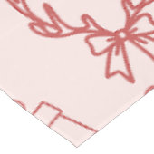 Whimsisch roze monogram tafelkleed (Gekanteld)