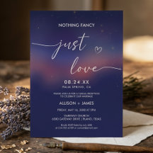 Whimsisch Sterrennacht Schrift Modern Huwelijk