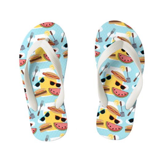 Whimsisch zomervermaak kinder teenslippers (Voetbed)