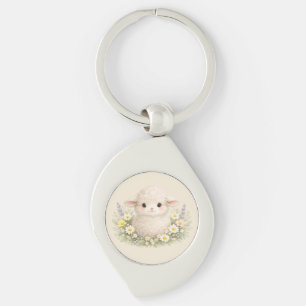 WhimsiSchapen en Wilde Bloemen voor een Charmante Sleutelhanger
