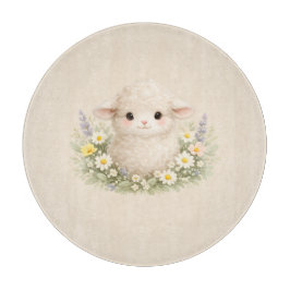 WhimsiSchapen en Wilde Bloemen voor een Charmante Snijplank