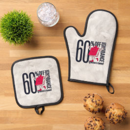 Whimsische 60 procent korting op onwetendheid Boek Ovenwant & Pannenlap Set