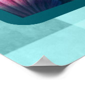 Whimsische Abstract Meermin Nautilus Teal Zeeschel Poster (Hoek)