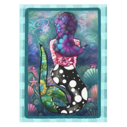 Whimsische Abstract Meermin Nautilus Turkoois Zees Tafelkleed
