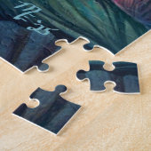 Whimsische Abstract Meermin Nautilus Turquoise Zee Legpuzzel (Zijkant)