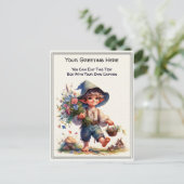 Whimsische alledaagse sentiment verhaalboek kunst  briefkaart (Staand voorkant)