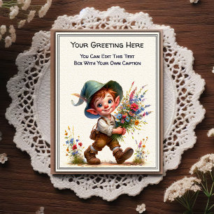Whimsische alledaagse sentiment verhaalboek kunst briefkaart